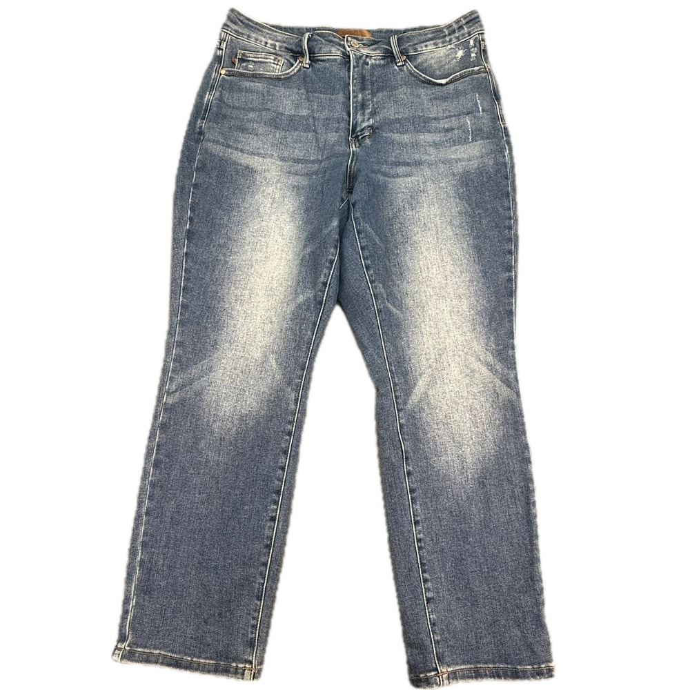 Judy Blue Slim Fit Jeans Women 16W Blue Distressed High Rise JB88776 DK